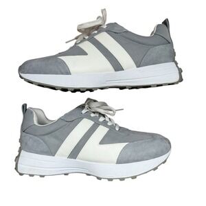 J/Slides JRDN-Jolie women's casual sneakers in grey suede and white